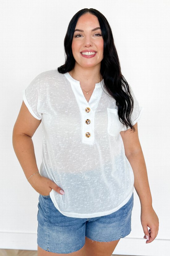 Light As Air Henley Tee